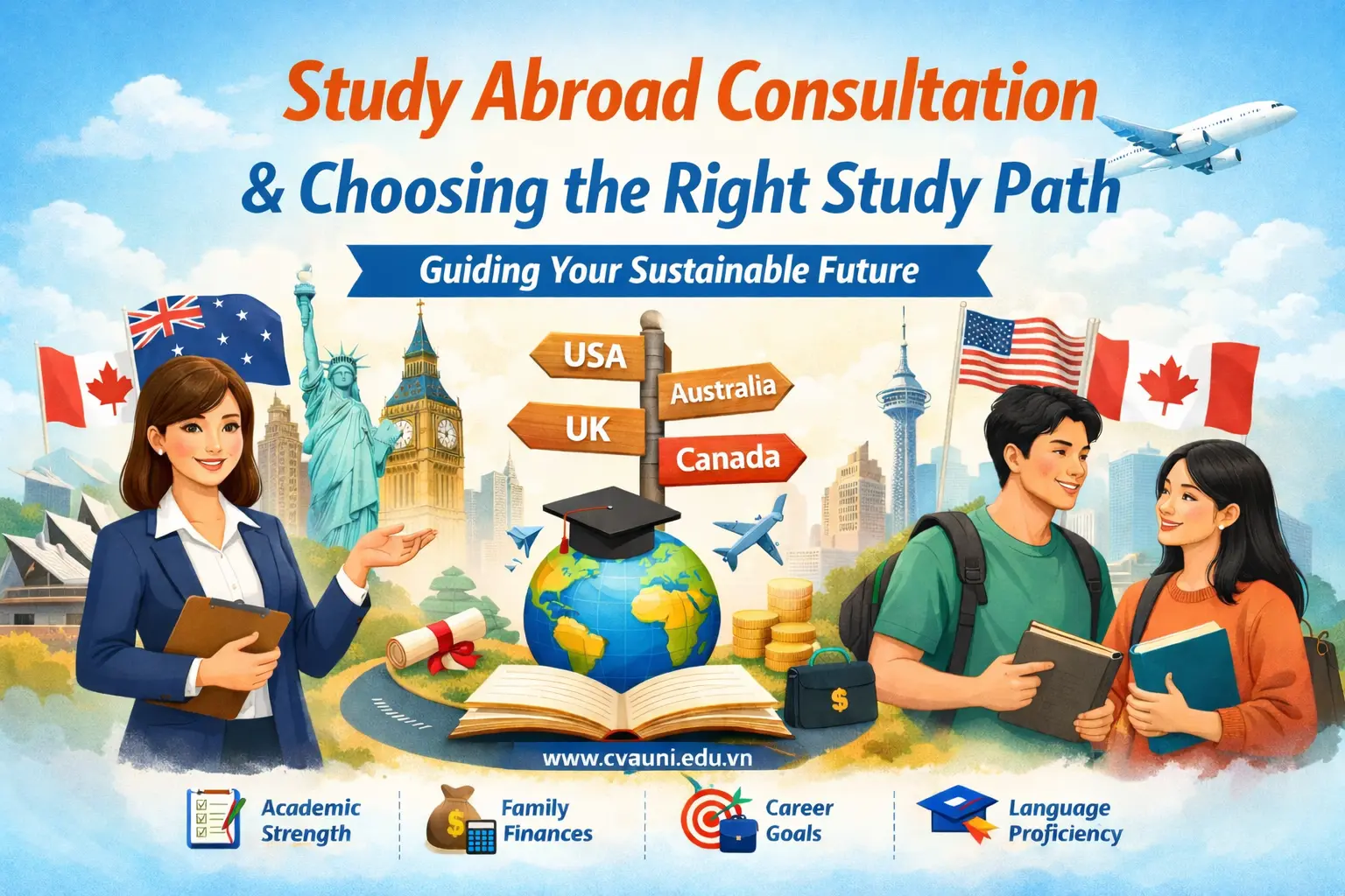 Tư vấn chọn quốc gia và lộ trình học