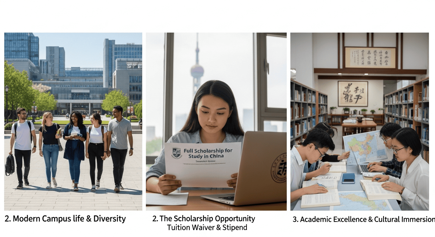 Học bổng du học Trung Quốc miễn học phí là gì?