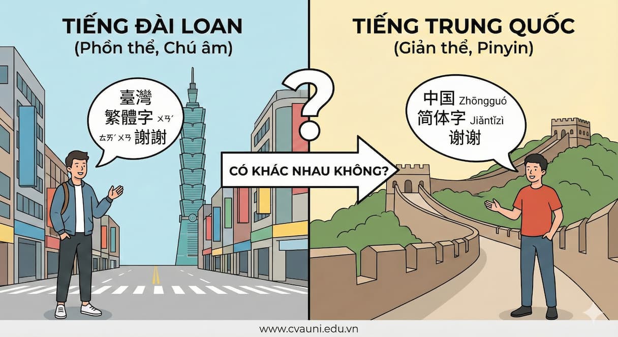 Tiếng Đài Loan Có Khác Tiếng Trung Quốc Không